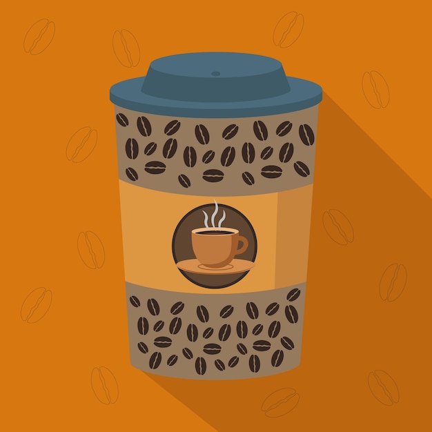 Free vector take away coffee cup design