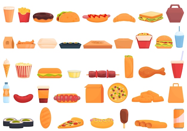 Уберите значок еды и напитков. мультфильм о векторной иконке еды и напитков на вынос для веб-дизайна, выделенной на белом фоне