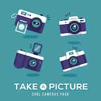 Free vector take a picture with vintage camera