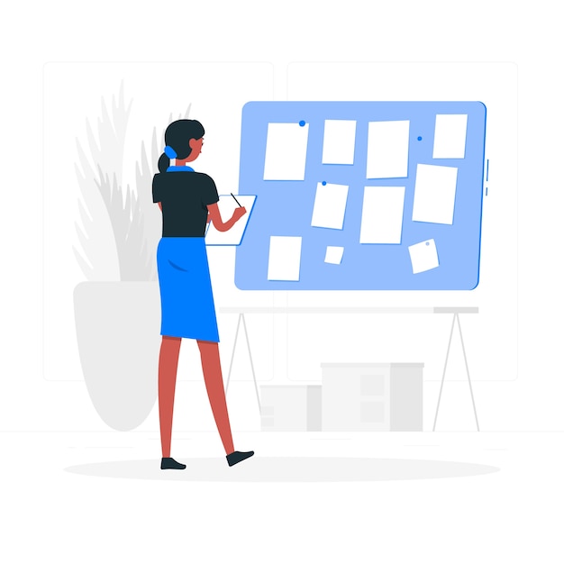 Free vector taking notes concept illustration