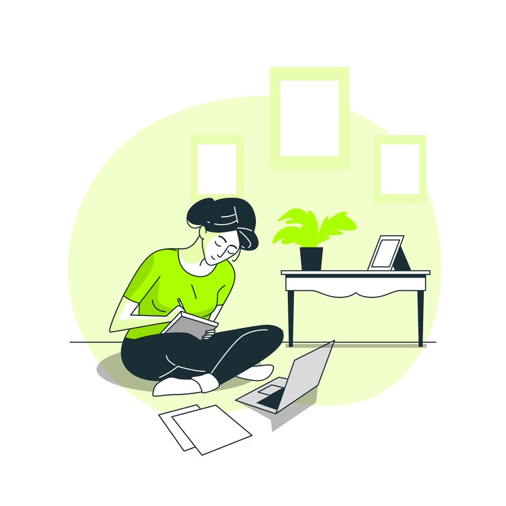 Free Vector taking notes concept illustration
