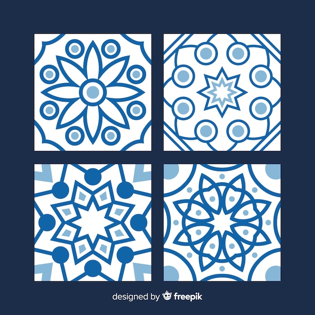 Free vector talavera collection of tiles