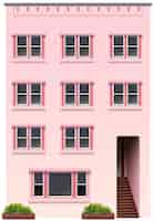 Free vector a tall pink building