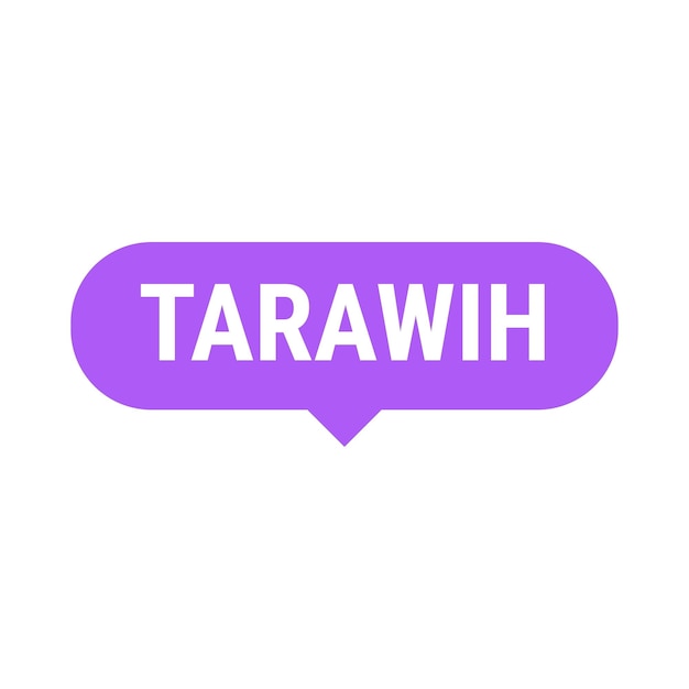 無料ベクター tarawih ガイド紫ベクトル吹き出しバナーと充実したラマダン体験のヒント