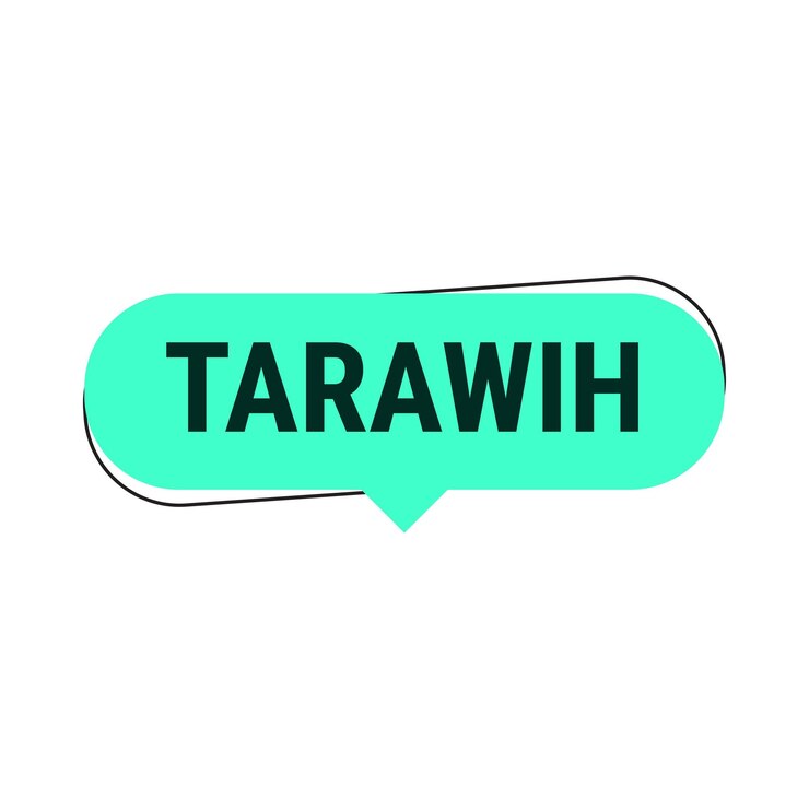 Free Vector tarawih guide turquoise vector callout banner with tips for a fulfilling ramadan experience