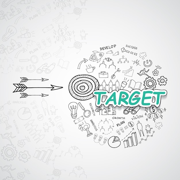 Free vector target elements collection