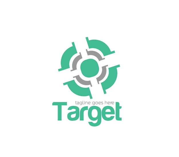 Vettore gratuito target logo branding identità disegno vettoriale aziendale