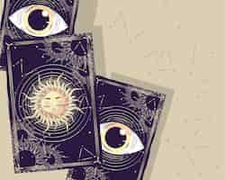 Free vector tarot cards airview witchy poster