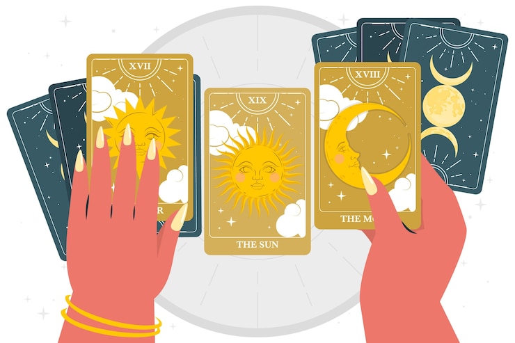 Free Vector tarot  concept illustration