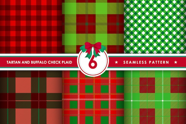 Tartan Check Plaid seamless patterns