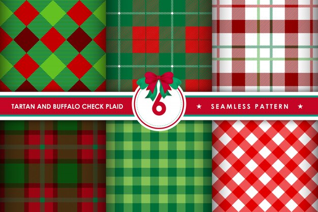 Tartan Check Plaid seamless patterns