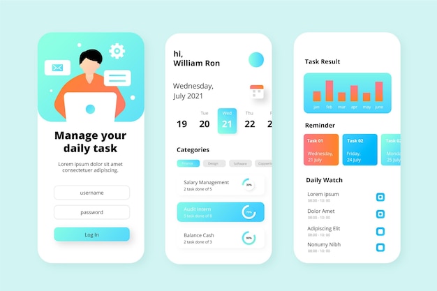 Task management app concept