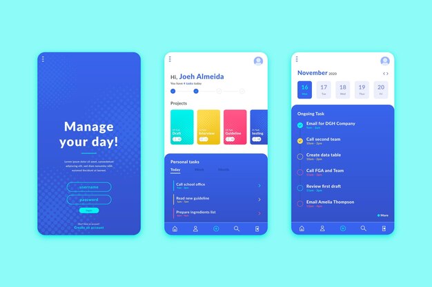 Task management app concept