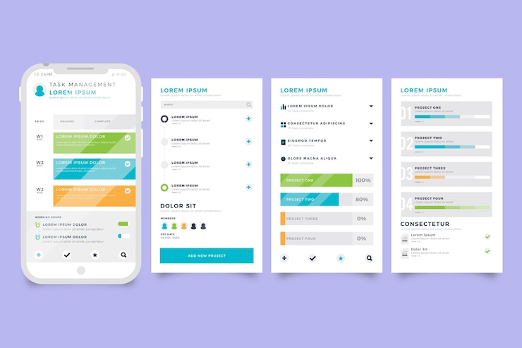Free Vector task management app