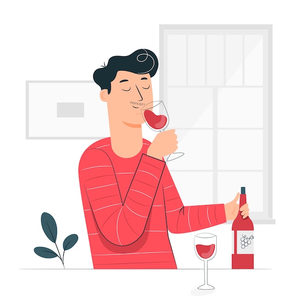 Tasting illustration concept