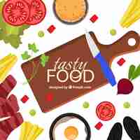 Free vector tasty food background