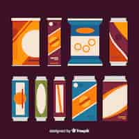 Free vector tasty snack pack