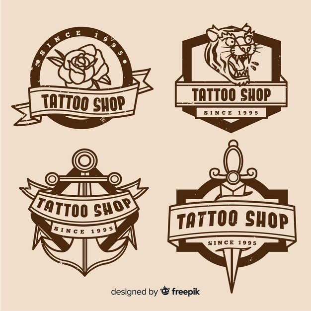 tattoo shop badge collection