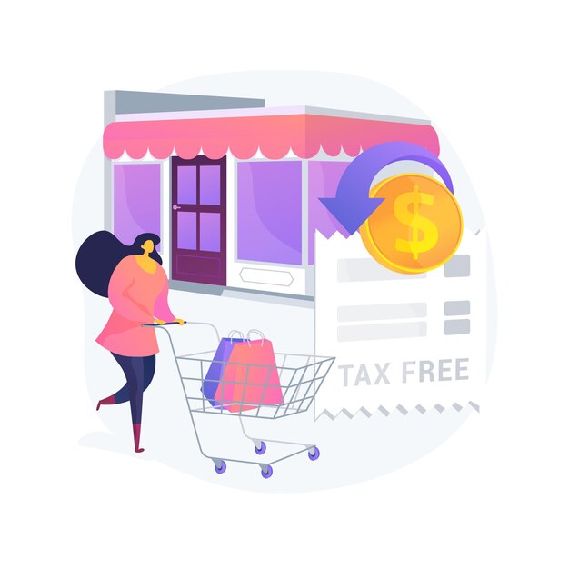 Tax free service abstract concept illustration