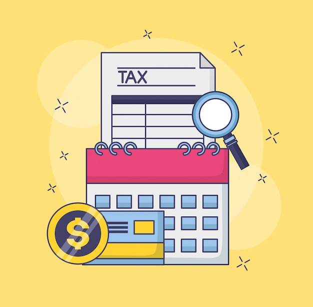 Free vector tax payment concept