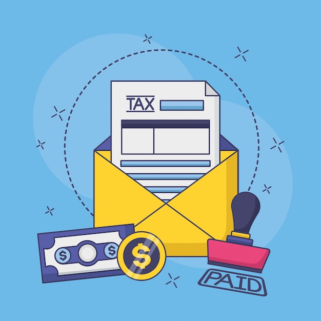 Free vector tax payment concept