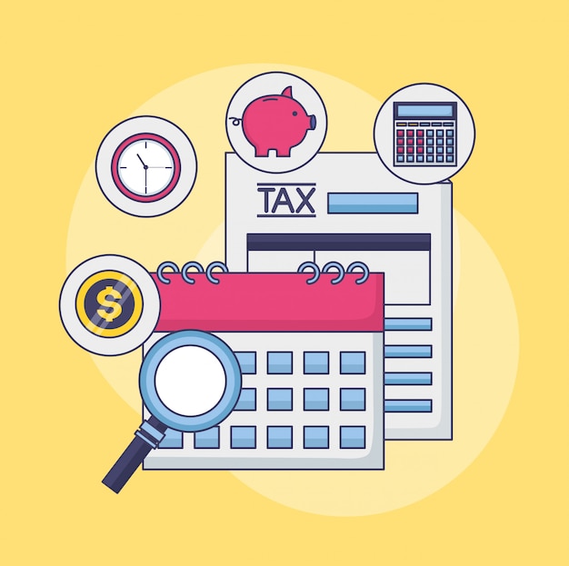 Бесплатное векторное изображение Концепция уплаты налогов
