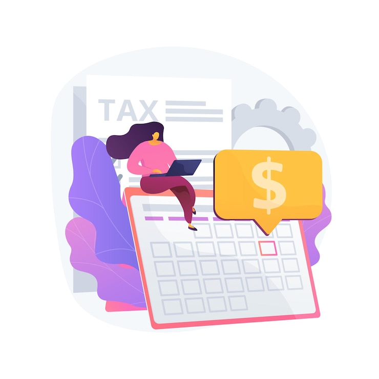 Free Vector tax payment deadline abstract concept illustration