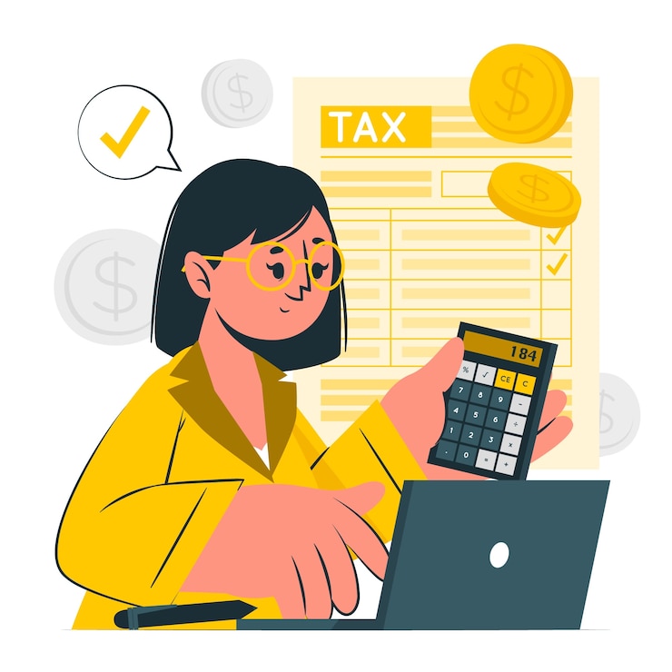 Free Vector tax preparation concept illustration
