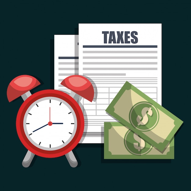 Бесплатное векторное изображение Налоговое время