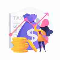 Free vector taxable income abstract concept illustration