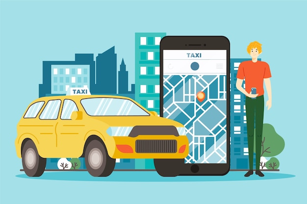 Концепция приложения такси с картой