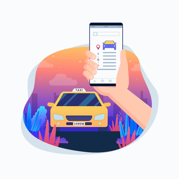 Taxi app concept