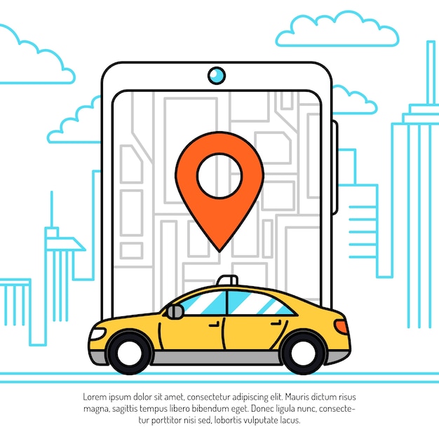 Taxi application concept