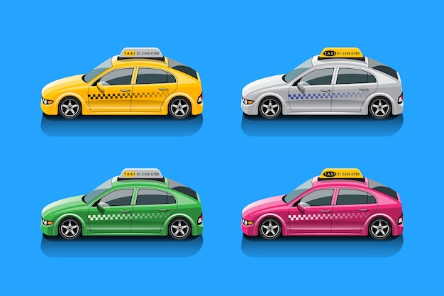 Taxi car set