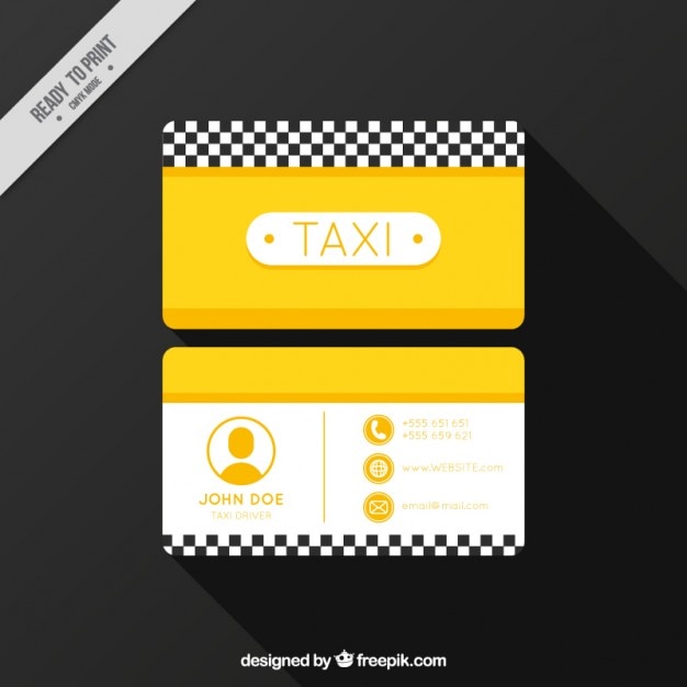 Taxi company, business card