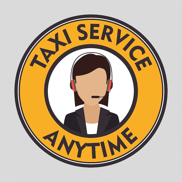 Free vector taxi customer service