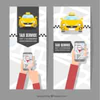 Free vector taxi service banners