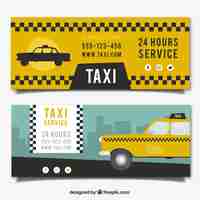 Free vector taxi service banners