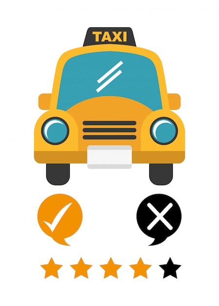 Free vector taxi service design