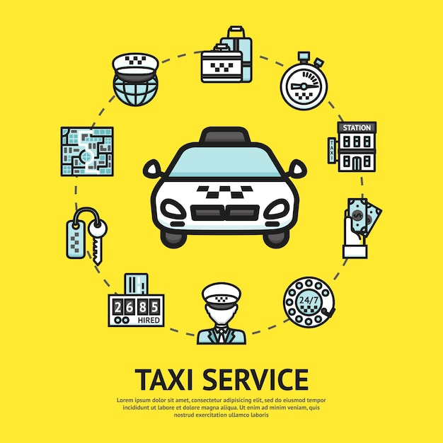 Taxi Service Illustration