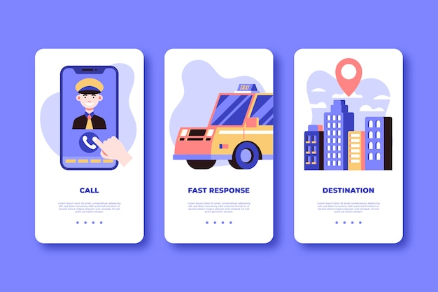 택시 서비스 온 보딩 앱 화면 설정