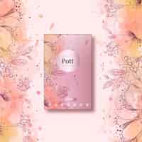 Free vector tea in a box with floral design