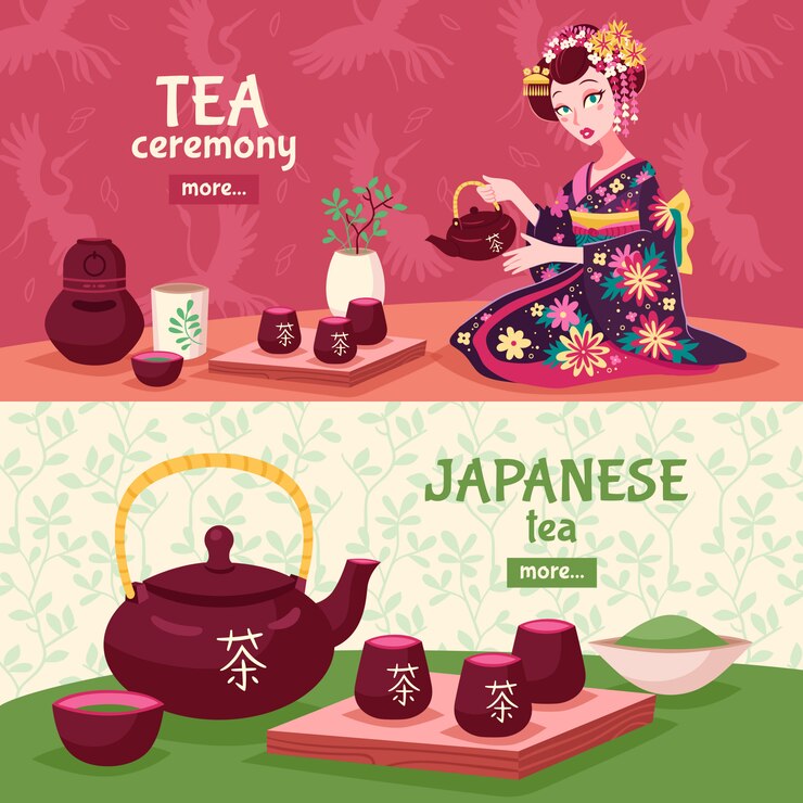 無料Vector 茶道バナーセット
