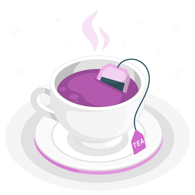 Free vector tea cup concept illustration