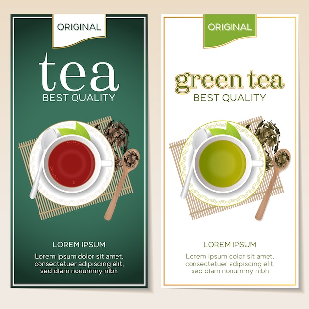 Tea leaflets design