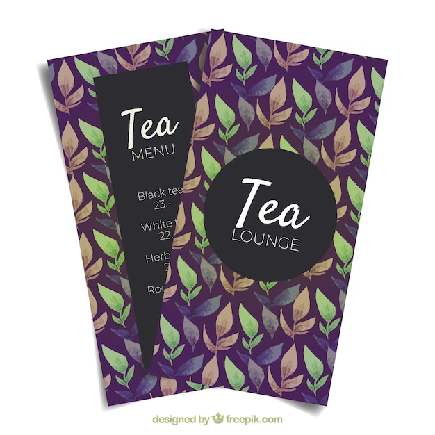 Tea menu template to tearoom