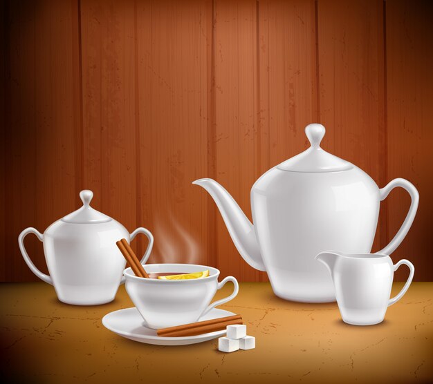 Tea Set Composition