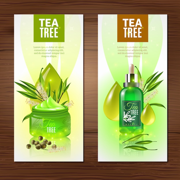 Tea tree vertical banners