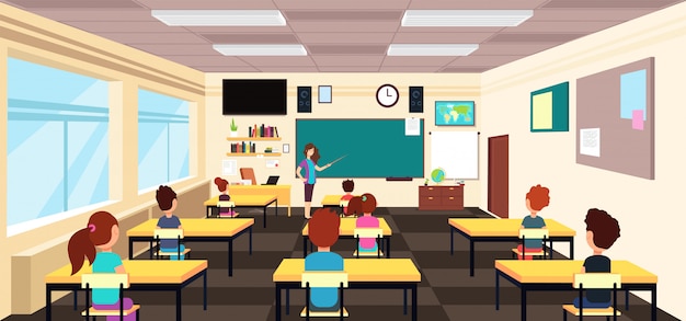 School students cartoon concept illustration Vector | Free Download