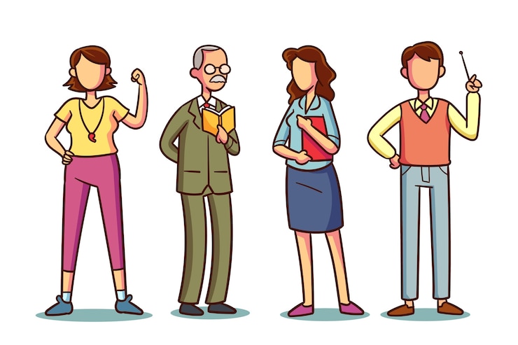 Free Vector teacher collection